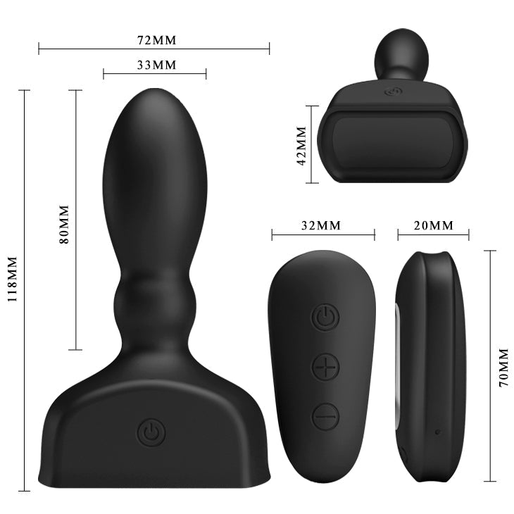 MR PLAY Inflatable Anal Plug - Black USB Rechargeable Inflatable Anal Plug with Wireless Remote - Mr and Mrs D's