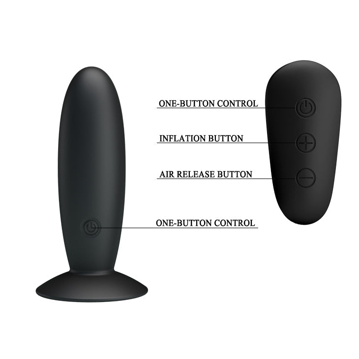 MR PLAY Remote Control Vibrating Anal Plug - Black USB Rechargeable Vibrating Butt Plug with Wireless Remote - Mr and Mrs D's