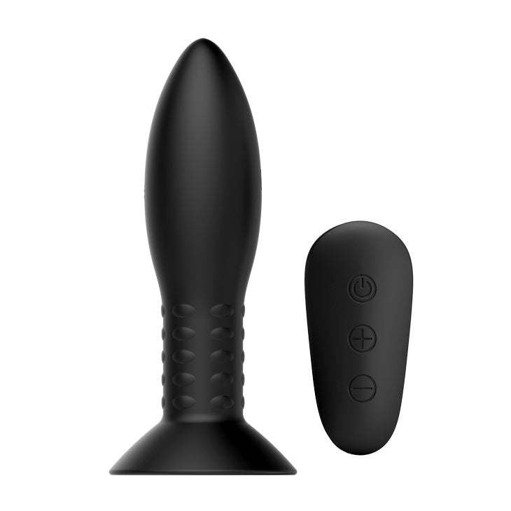 MR PLAY Rotation Beads Anal Plug - Black USB Rechargeable Beaded Butt Plug with Wireless Remote - Mr and Mrs D's