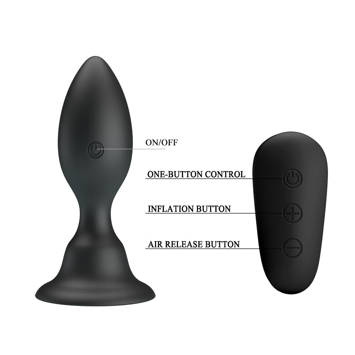 MR PLAY Vibrating Anal Plug - Black 10.8 cm USB Rechargeable Vibrating Butt Plug with Remote - Mr and Mrs D's