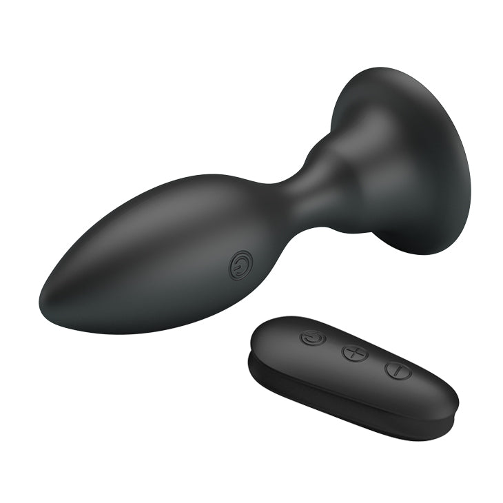 MR PLAY Vibrating Anal Plug - Black 10.8 cm USB Rechargeable Vibrating Butt Plug with Remote - Mr and Mrs D's