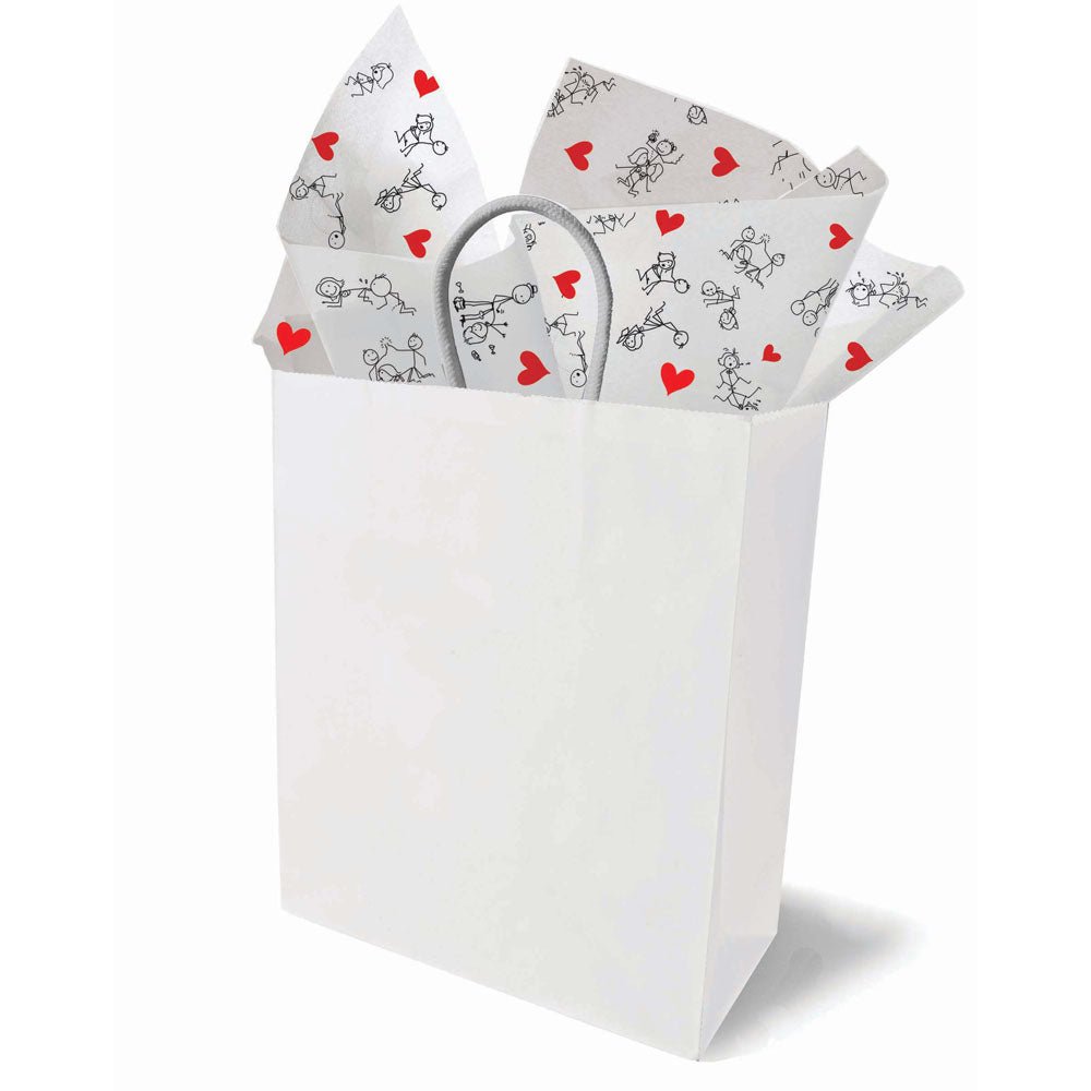Naughty Stick Figure Tissue Paper Sheets - Novelty Decoration Sheets - 6 Pack - Mr and Mrs D's