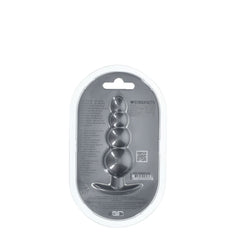 OUCH! Beaded Anal Plug - Gun Metal - Gun Metal Grey 11.7 cm Butt Plug - ANAL TOYS - Mr and Mrs D's