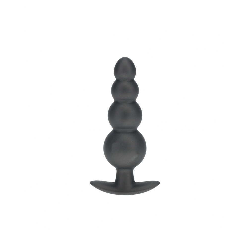 OUCH! Beaded Anal Plug - Gun Metal - Gun Metal Grey 11.7 cm Butt Plug - ANAL TOYS - Mr and Mrs D's