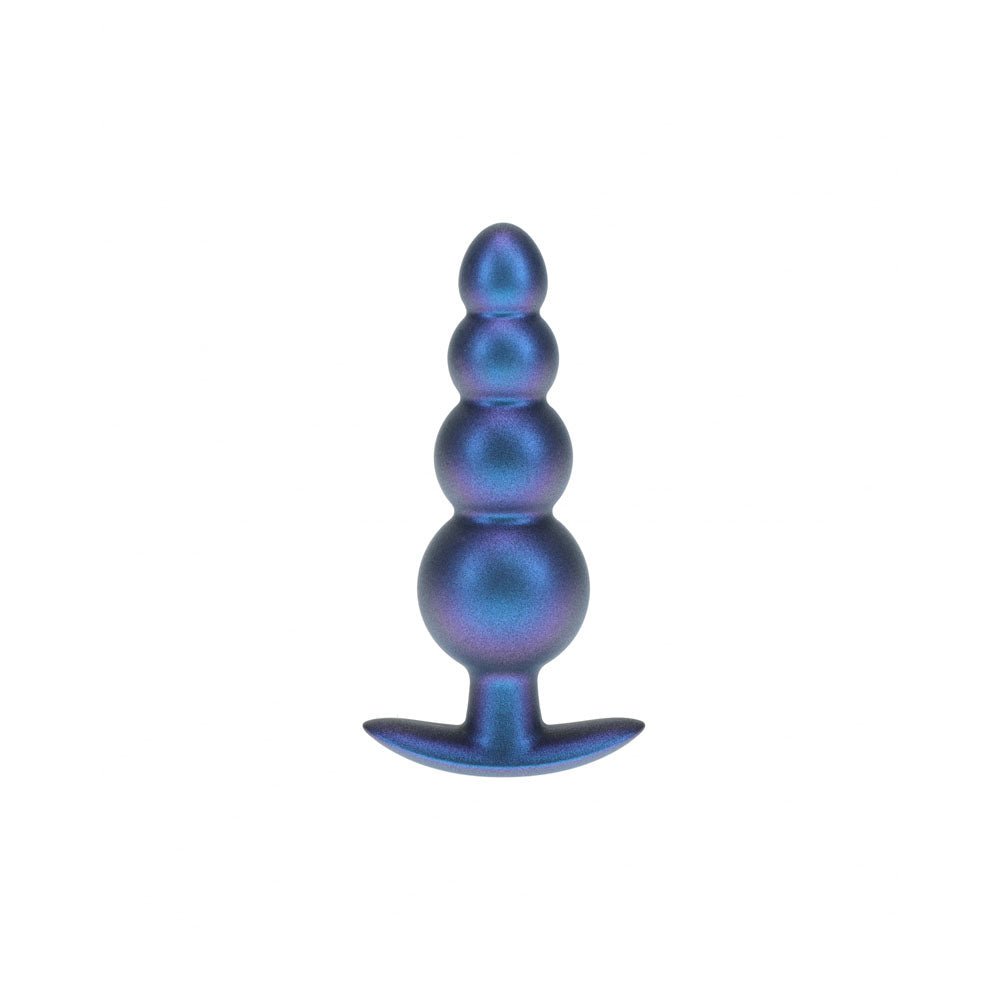 OUCH! Beaded Anal Plug - Metallic Blue - Metallic Blue 11.7 cm Butt Plug - ANAL TOYS - Mr and Mrs D's