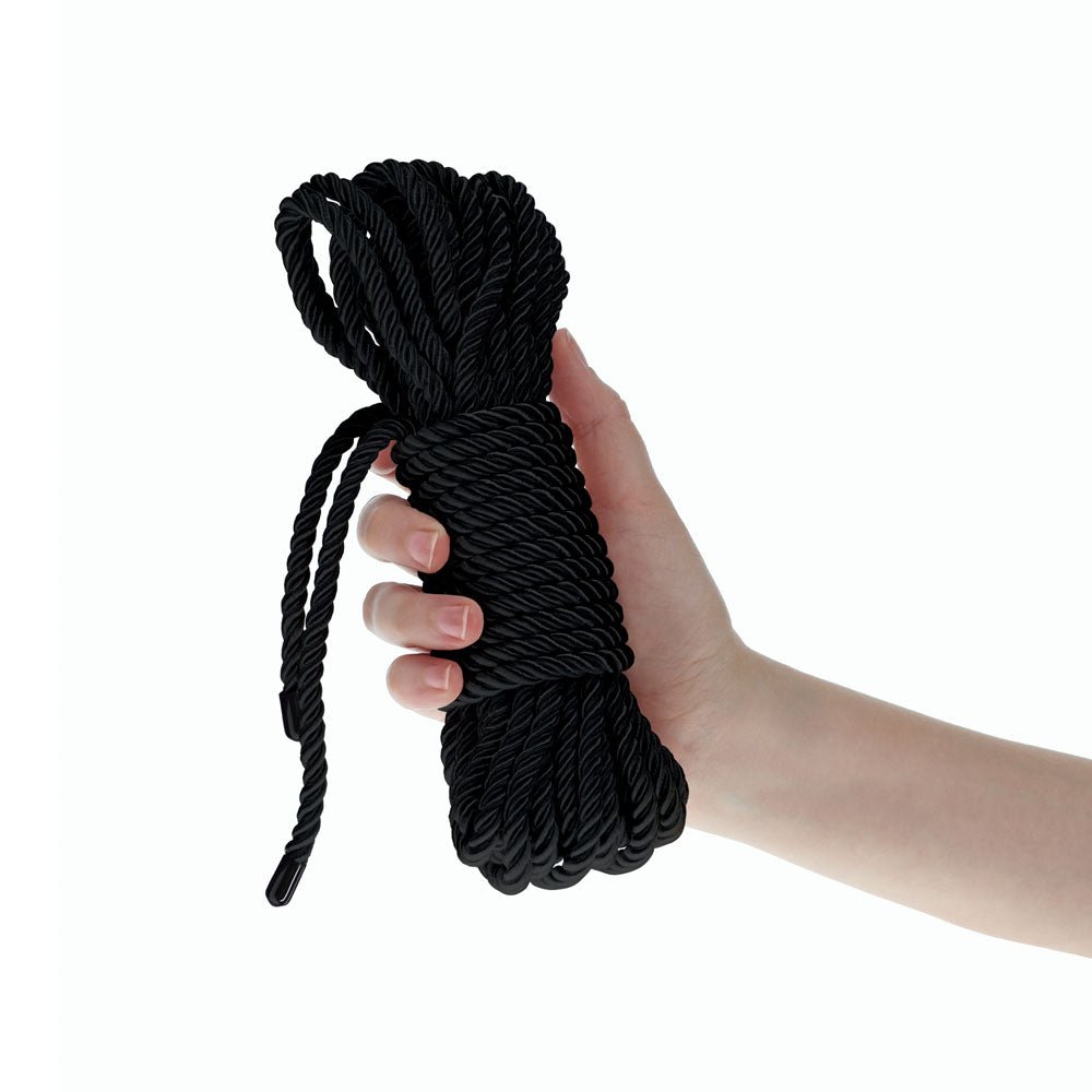 OUCH! Bondage Rope - 10 M - Black - Black Nylon Bondage Rope - 10 metre Length - BONDAGE - TOYS - Mr and Mrs D's