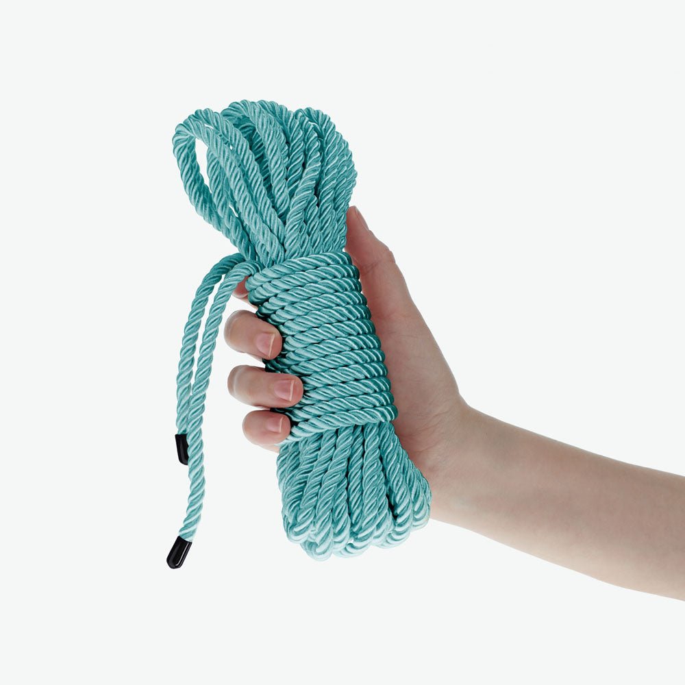 OUCH! Bondage Rope - 10 M - Blue - Blue Nylon Bondage Rope - 10 metre Length - Mr and Mrs D's