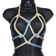 OUCH! Bondage Rope - 10 M - Multicolour 1 - Multicoloured Nylon Bondage Rope - 10 metre Length - BONDAGE - TOYS - Mr and Mrs D's