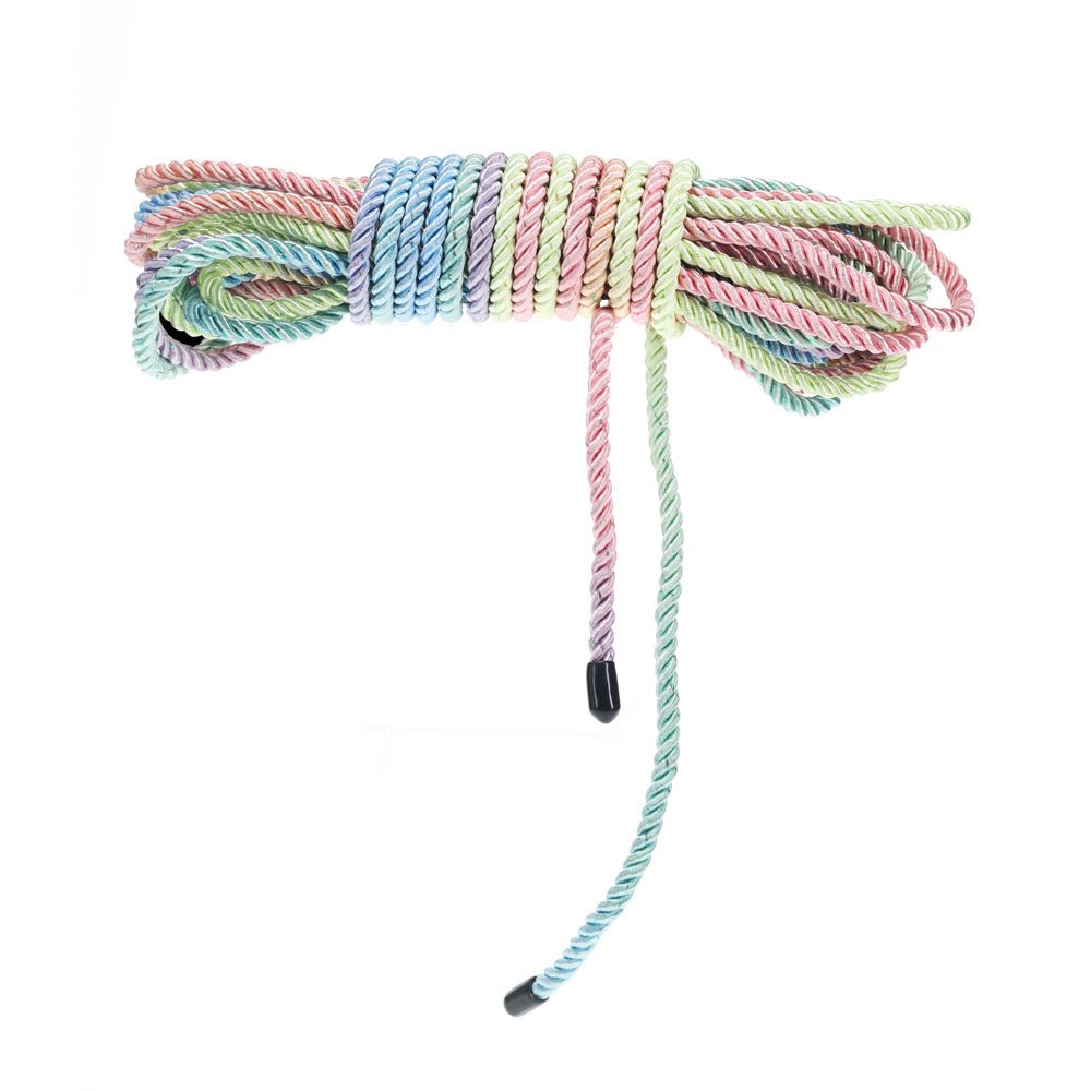 OUCH! Bondage Rope - 10 M - Multicolour 1 - Multicoloured Nylon Bondage Rope - 10 metre Length - BONDAGE - TOYS - Mr and Mrs D's