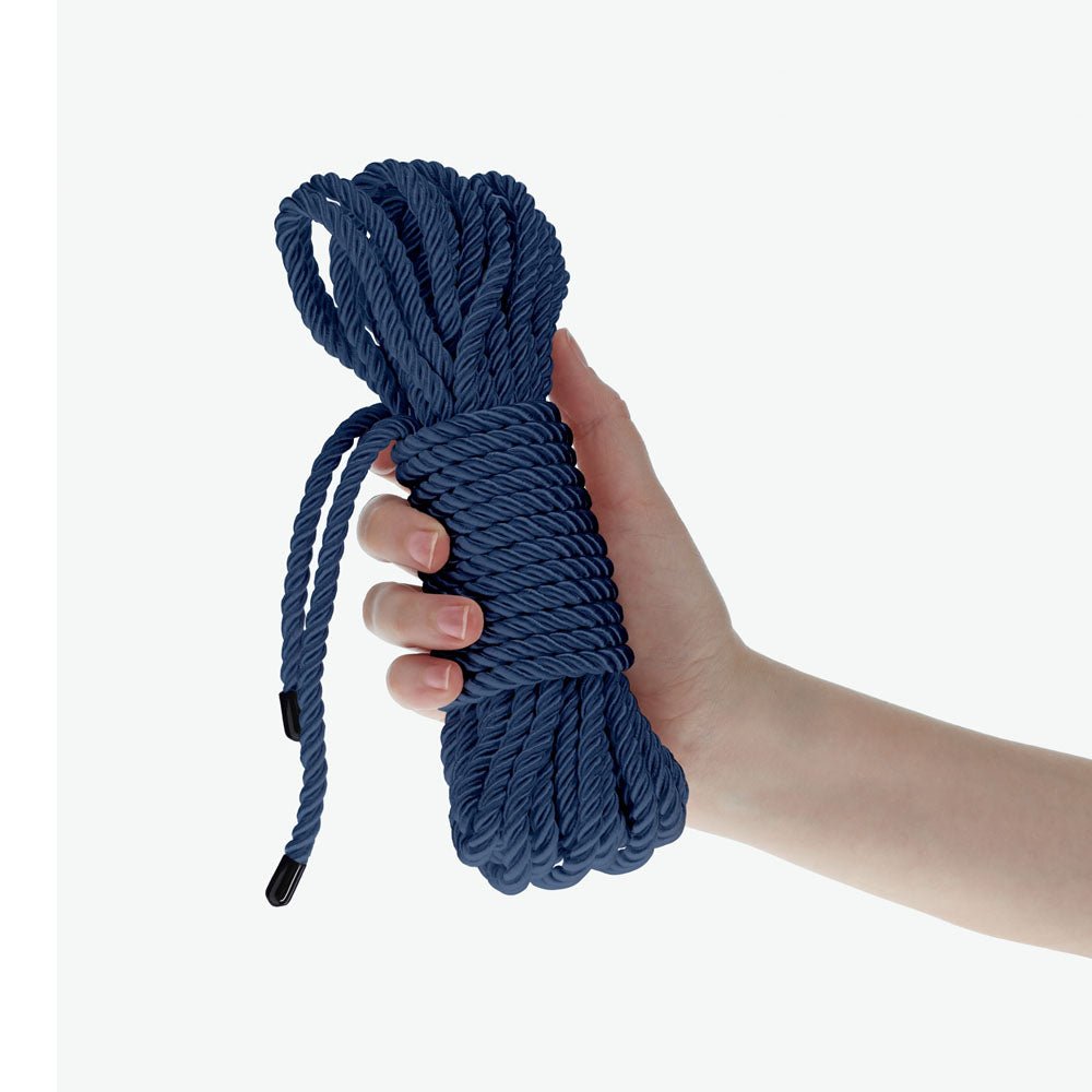 OUCH! Bondage Rope - 10 M - Navy Blue - Navy Blue Nylon Bondage Rope - 10 metre Length - Mr and Mrs D's