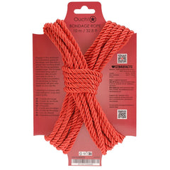OUCH! Bondage Rope - 10 M - Red - Red Nylon Bondage Rope - 10 metre Length - BONDAGE - TOYS - Mr and Mrs D's