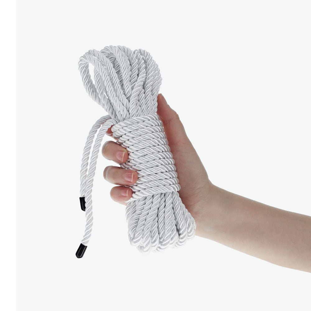 OUCH! Bondage Rope - 10 M - Silver - Silver Nylon Bondage Rope - 10 metre Length - Mr and Mrs D's