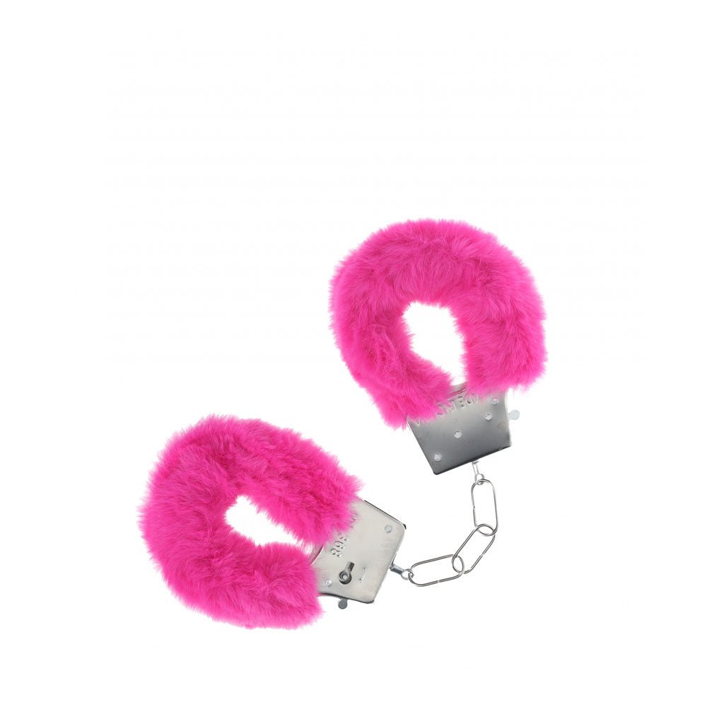 OUCH! Classic Fluffy Cuffs - Pink - Pink Fluffy Restraints - BONDAGE - TOYS - Mr and Mrs D's