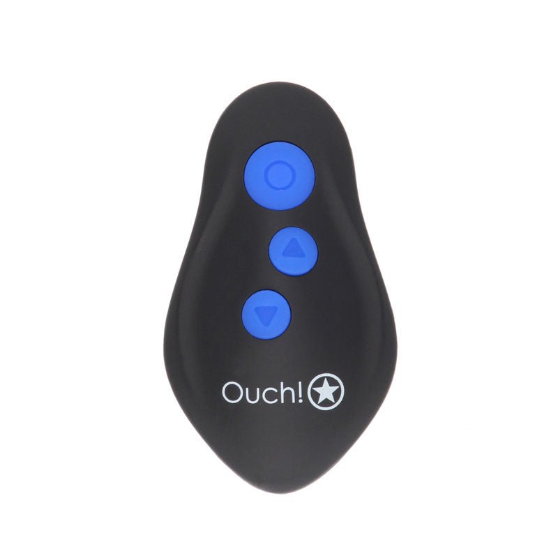 OUCH! E - stim & Vibrating Butt Plug Cock Ring - Black USB Rechargeable Vibrating Butt Plug & Cock Ring with e - Stim - Mr and Mrs D's