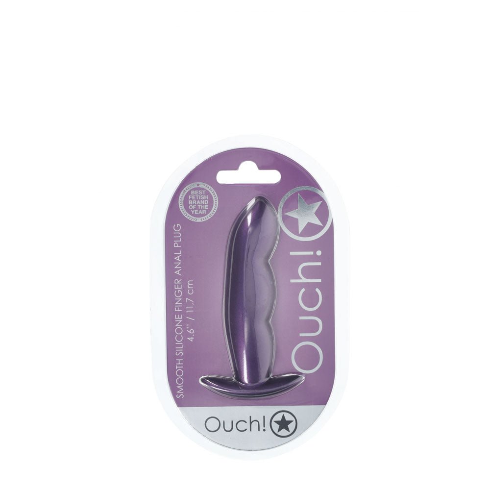 OUCH! Finger Anal Plug - Metallic Purple - Metallic Purple 11.7 cm Butt Plug - ANAL TOYS - Mr and Mrs D's