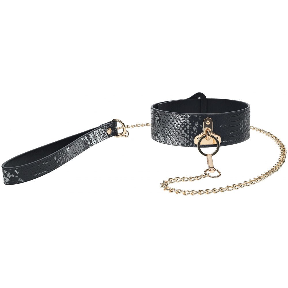 OUCH! Florence Collection - Black Collar with Leash - BONDAGE - TOYS - Mr and Mrs D's