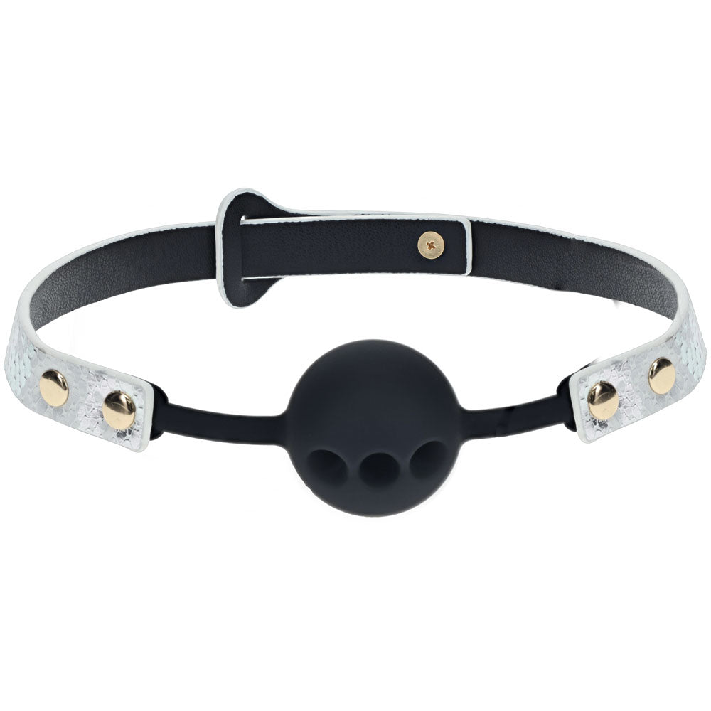 OUCH! Florence Collection - Silicone Ball Gag - White Breathable Mouth Restraint - BONDAGE - TOYS - Mr and Mrs D's