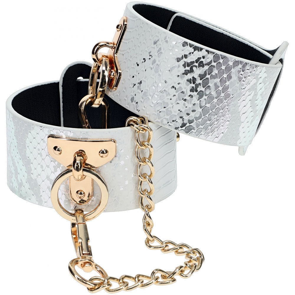 OUCH! Florence Collection - White BDSM Leg Cuffs - BONDAGE - TOYS - Mr and Mrs D's