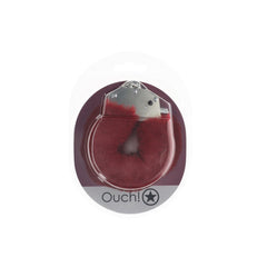 OUCH! Heavy - Duty Fluffy Cuffs - Burgundy - Burgundy Fluffy Restraints - BONDAGE - TOYS - Mr and Mrs D's