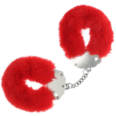 OUCH! Heavy - Duty Fluffy Cuffs - Red - Red Fluffy Restraints - BONDAGE - TOYS - Mr and Mrs D's