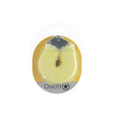 OUCH! Heavy - Duty Fluffy Cuffs - Yellow - Yellow Fluffy Restraints - BONDAGE - TOYS - Mr and Mrs D's