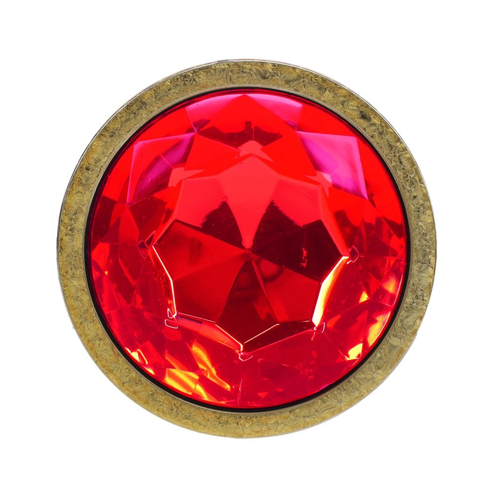 OUCH! Milan Collection - Metal Anal Plug Set - Gold - Gold Butt Plugs with Gem Bases - Set of 3 Sizes - Mr and Mrs D's