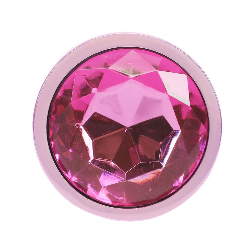OUCH! Paris Collection - Metal Anal Plug Set - Pink - Metallic Pink Butt Plugs with Gem Bases - Set of 3 Sizes - Mr and Mrs D's
