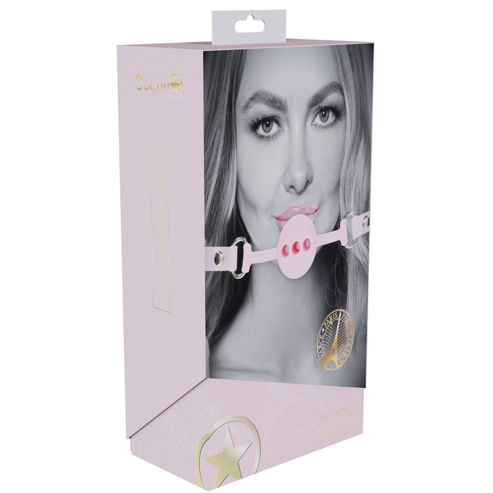 OUCH! Paris Collection - Silicone Pink Ball Gag - BONDAGE - TOYS - Mr and Mrs D's