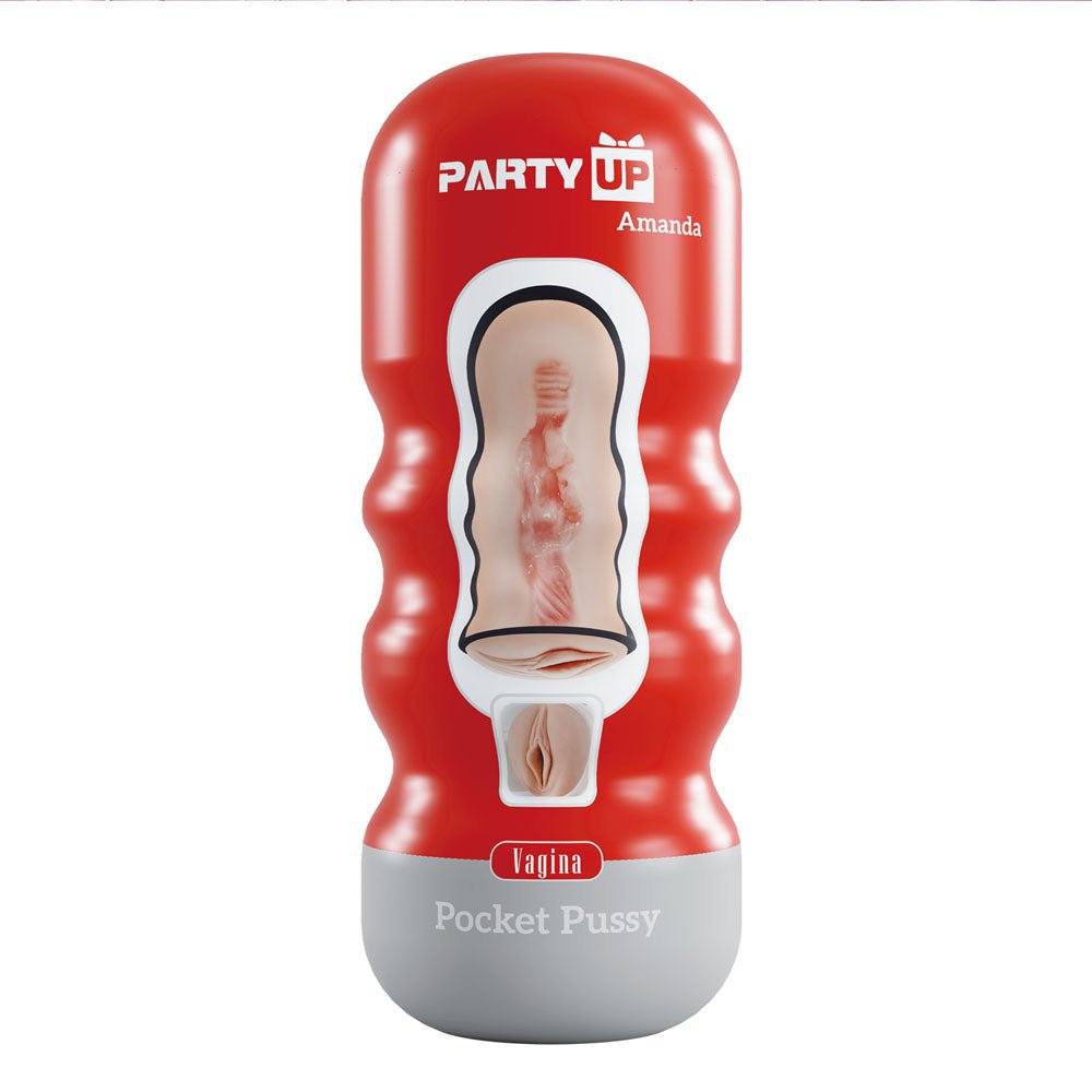 Party Up AMANDA Pocket Pussy - Flesh Vagina Stroker - Mr and Mrs D's