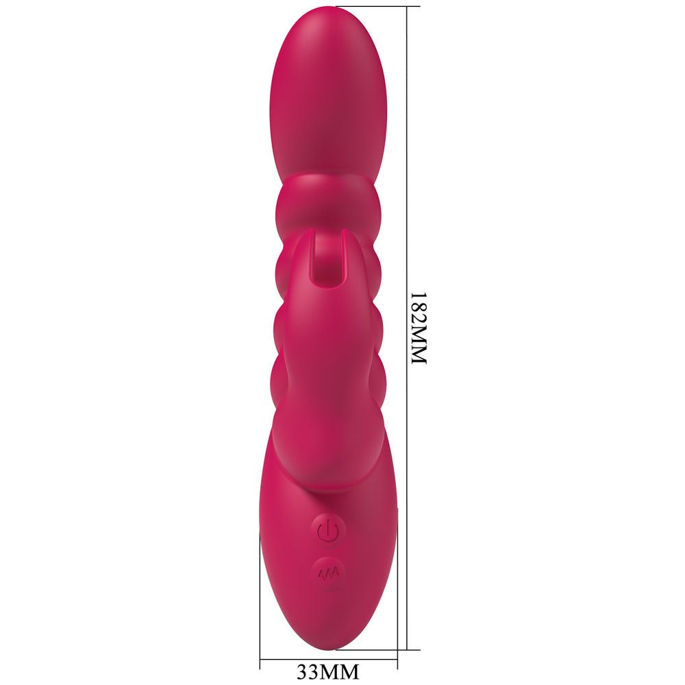 Party Up BRYNLYN - Pink - Pink 18.2 cm USB Rechargeable Rabbit Vibrator - Mr and Mrs D's