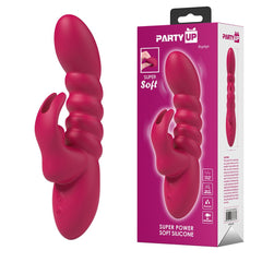 Party Up BRYNLYN - Pink - Pink 18.2 cm USB Rechargeable Rabbit Vibrator - Mr and Mrs D's
