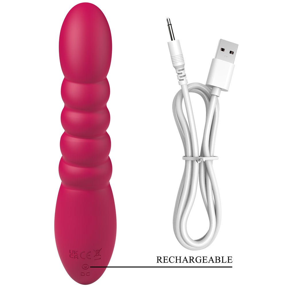 Party Up BRYNLYN - Pink - Pink 18.2 cm USB Rechargeable Rabbit Vibrator - Mr and Mrs D's