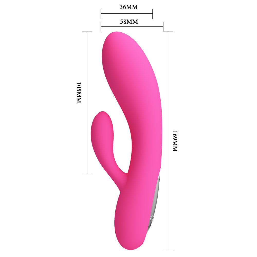 Party Up CLARE Flexible Vibe - Pink - Pink 16.9 cm USB Rechargeable Rabbit Vibrator - Mr and Mrs D's
