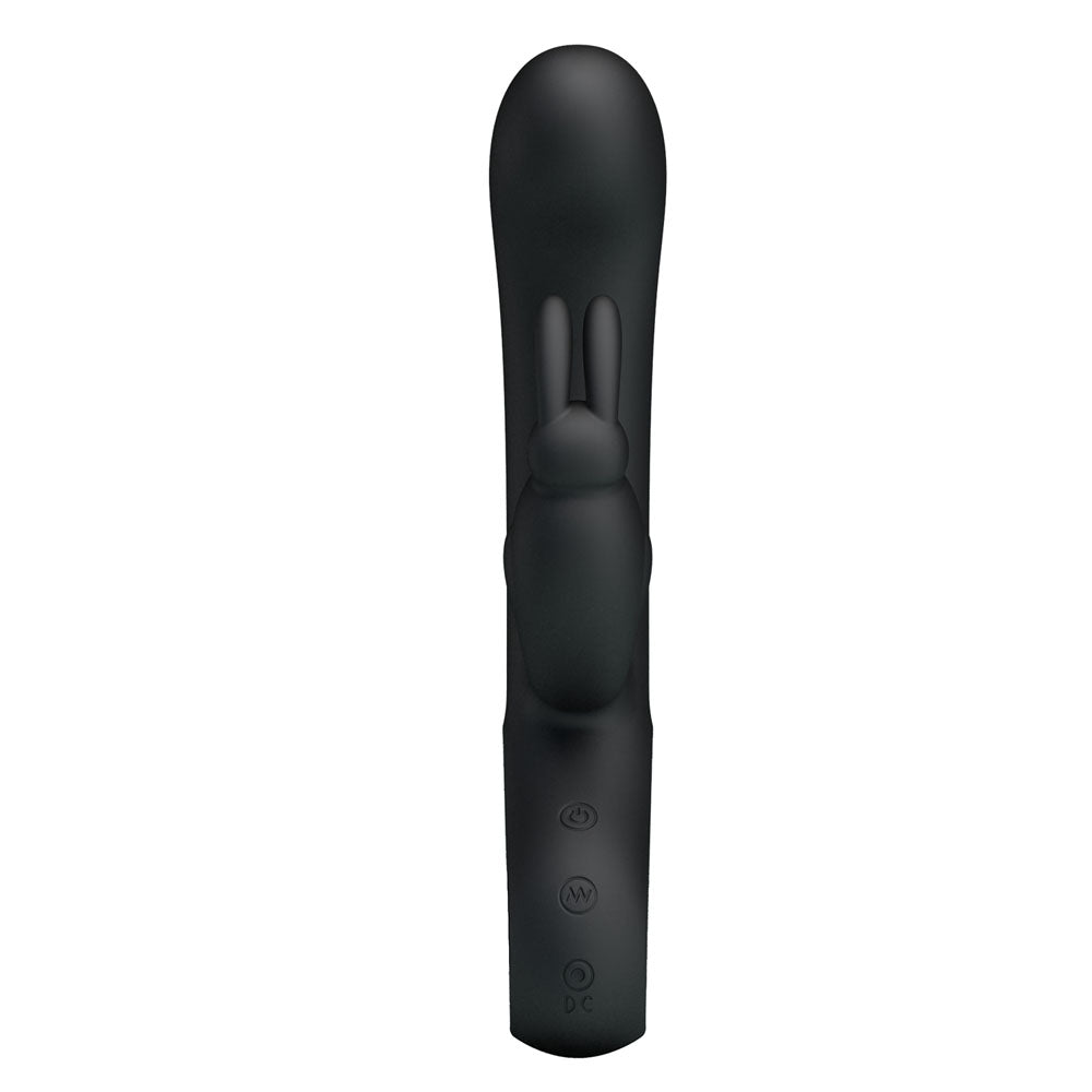 Party Up COLIN Rabbit Vibe - Black - Black 21 cm USB Rechargeable Rabbit Vibrator - Mr and Mrs D's