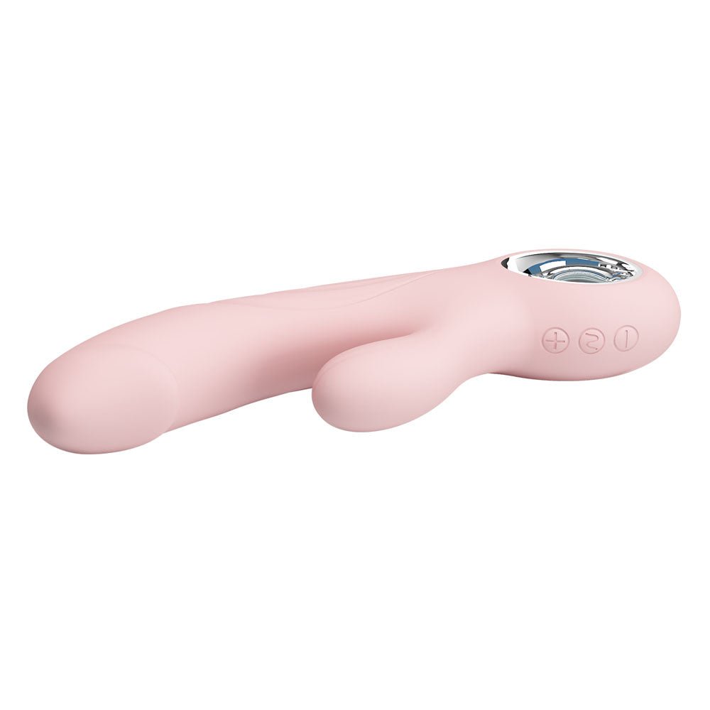 Party Up DAVE Rabbit Vibe - Pink - Pink 19 cm USB Rechargeable Rabbit Vibrator - Mr and Mrs D's