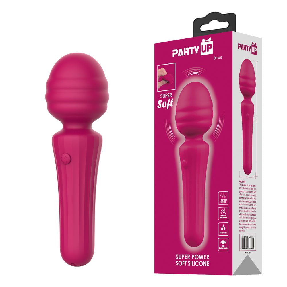 Party Up DUUNA - Pink - Pink 16.9 cm USB Rechargeable Massage Wand - Mr and Mrs D's
