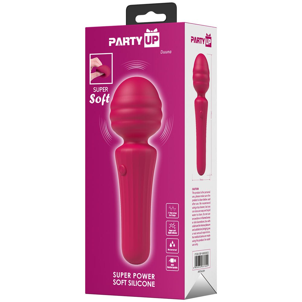 Party Up DUUNA - Pink - Pink 16.9 cm USB Rechargeable Massage Wand - Mr and Mrs D's