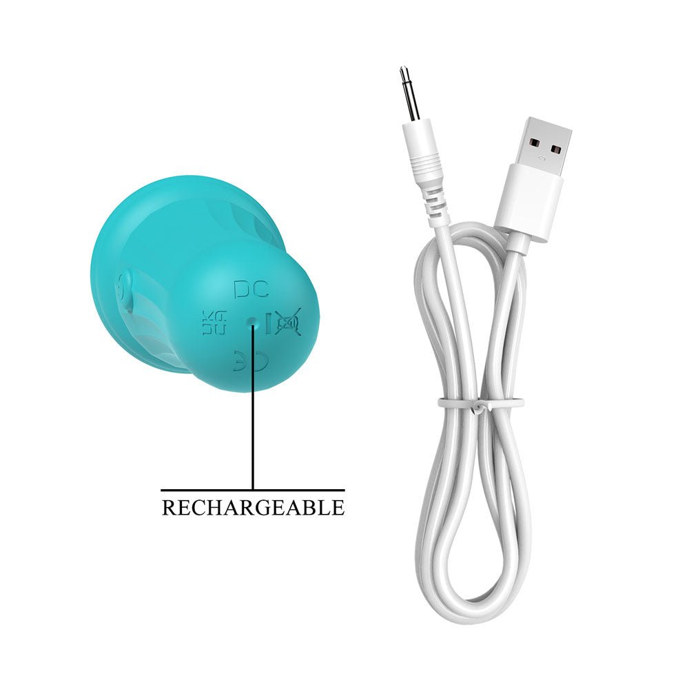 Party Up DUUNA - Teal - Teal 16.9 cm USB Rechargeable Massage Wand - Mr and Mrs D's