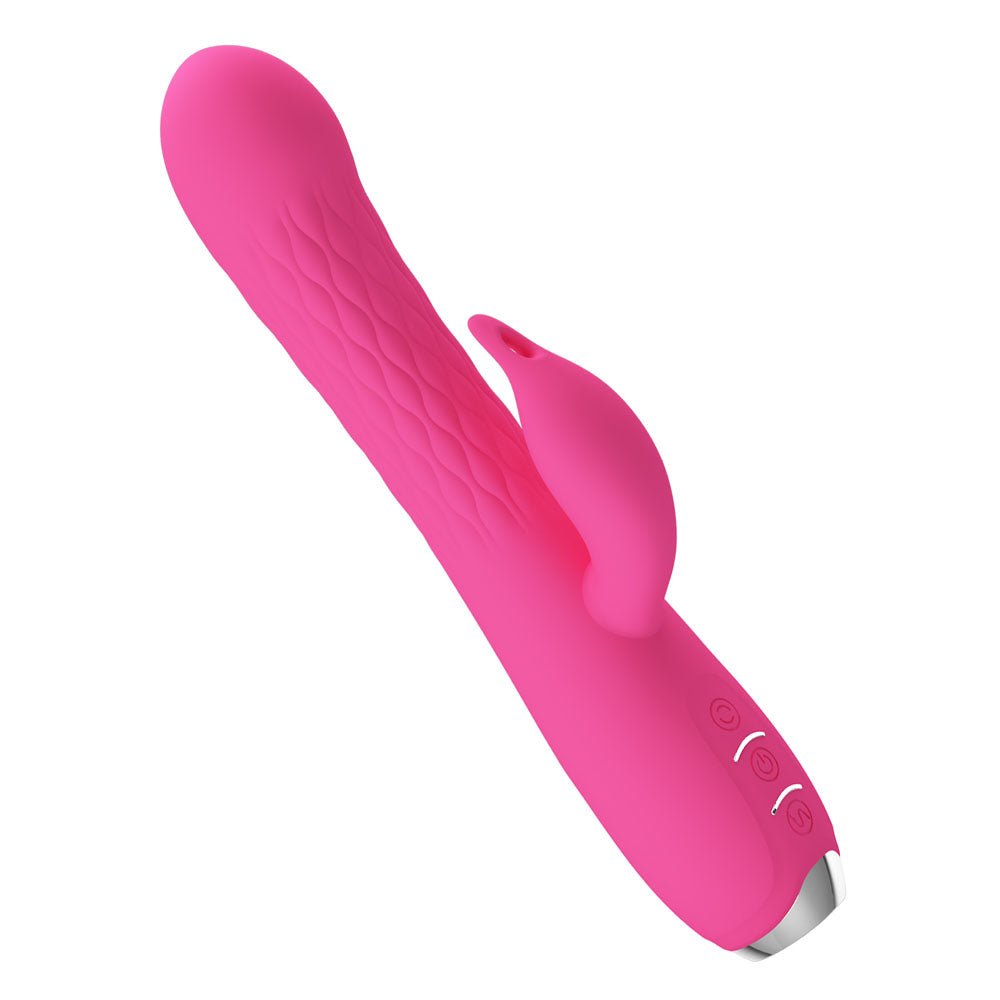 Party Up ERIC Rotating Beads Vibrator - Pink - Pink 20.5 cm USB Rechargeable Rabbit Vibrator with Rotating Bead Shaft - Mr and Mrs D's