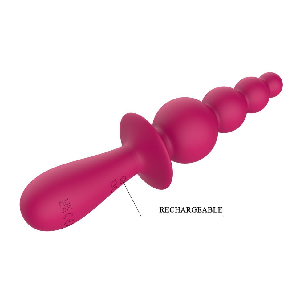 Party Up EVAJANE - Pink - Pink 17.1 cm USB Rechargeable Beaded Vibrator - Mr and Mrs D's