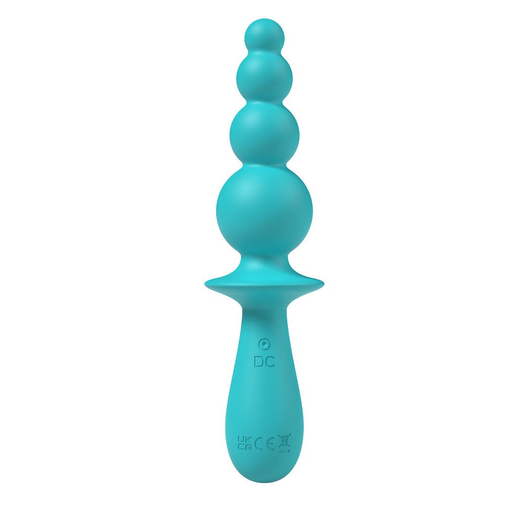 Party Up EVAJANE - Teal - Teal 17.1 cm USB Rechargeable Beaded Vibrator - Mr and Mrs D's