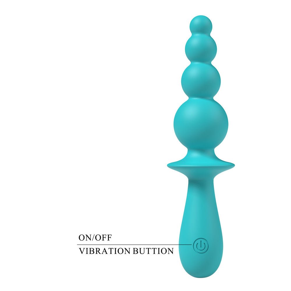 Party Up EVAJANE - Teal - Teal 17.1 cm USB Rechargeable Beaded Vibrator - Mr and Mrs D's