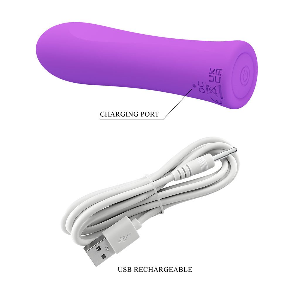 Party Up GARY Bullet - Purple - Purple 10.2 cm USB Rechargeable Bullet - Mr and Mrs D's