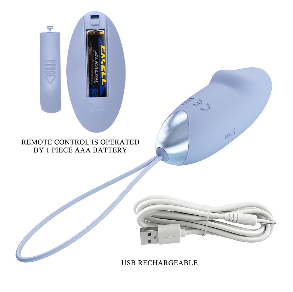 Party Up IVAN Remote Egg - Purple - Purple USB Rechargeable Vibrating Egg with Wireless Remote - Mr and Mrs D's
