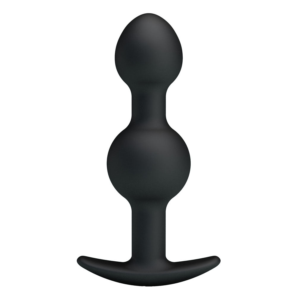 Party Up JAMES Anal Bead Plug - Black 10.4 cm Beaded Butt Plug - Mr and Mrs D's