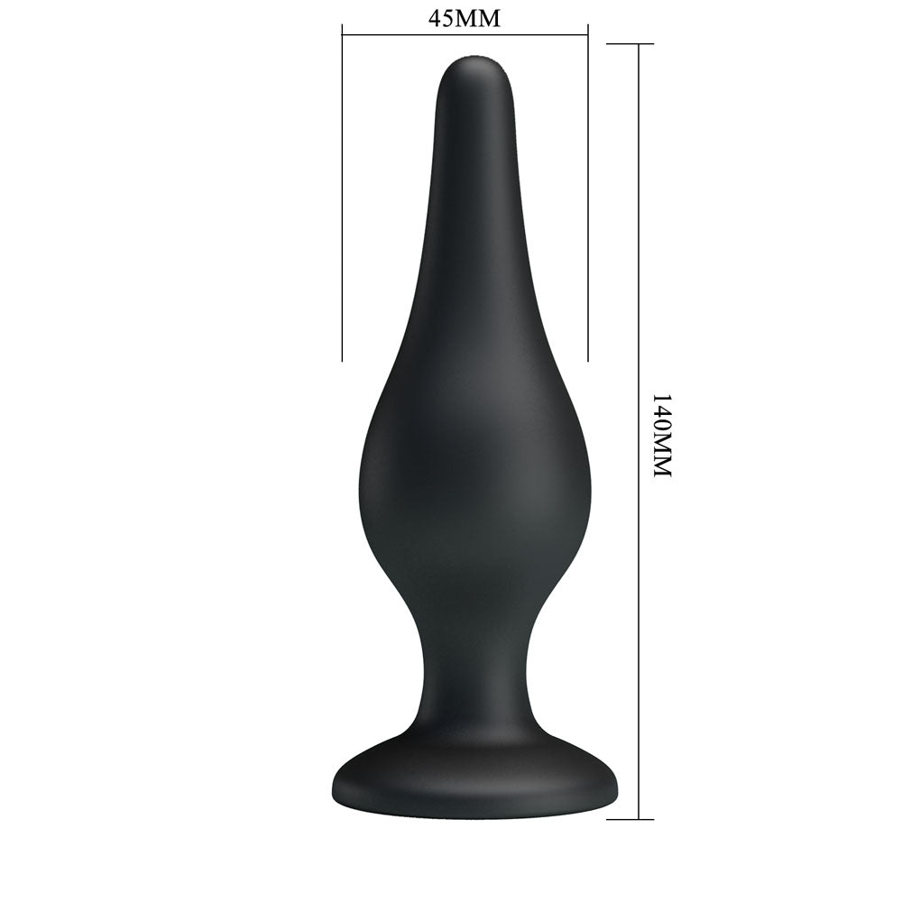 Party Up JEFFREY Butt Plug - Black 14 cm Butt Plug - Mr and Mrs D's