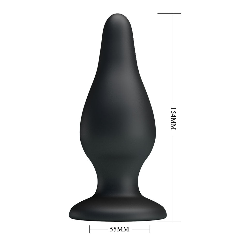 Party Up JEREMY Butt Plug - Black 15.4 cm Butt Plug - Mr and Mrs D's