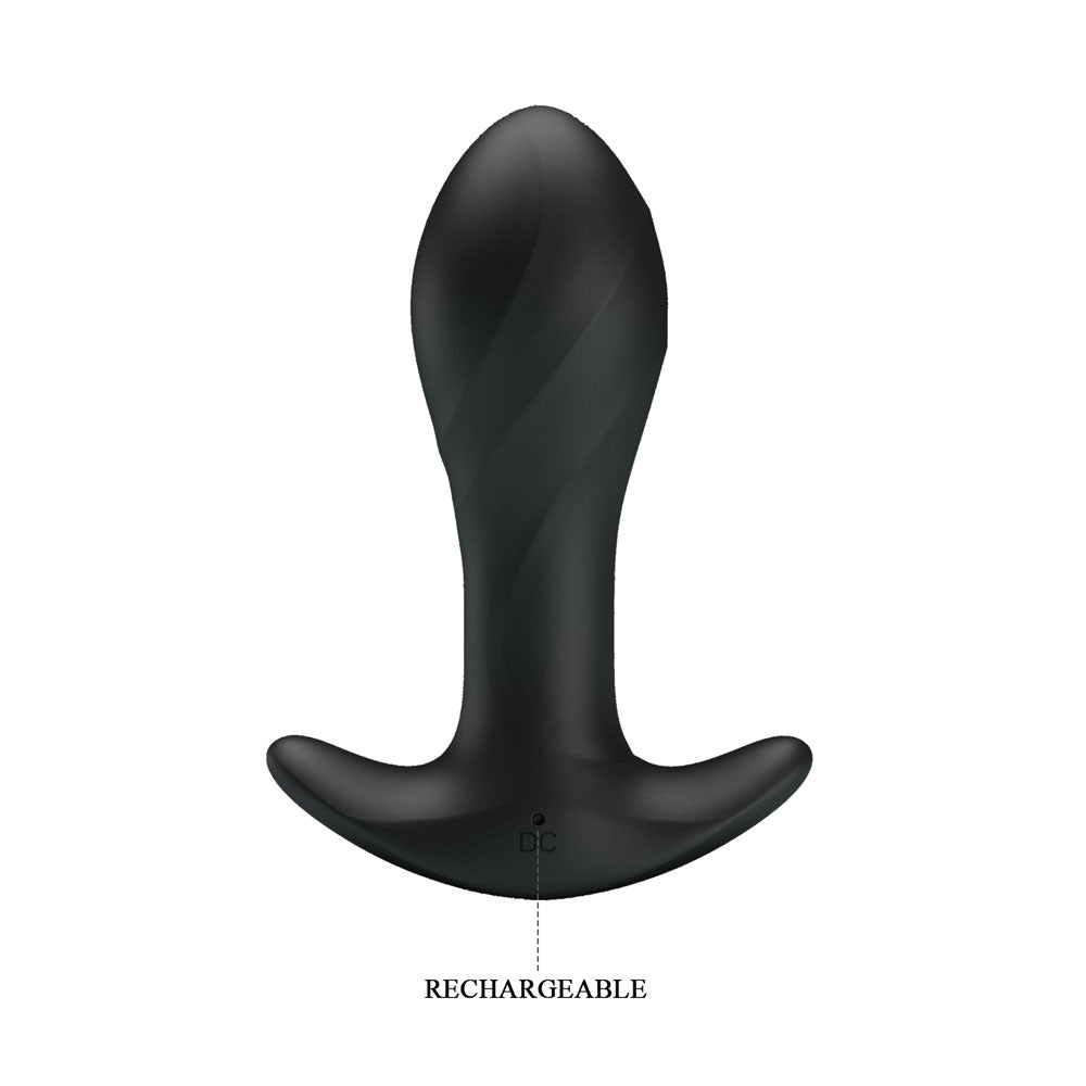 Party Up KEITH Vibrating Plug - Black 10.5 cm USB Rechargeable Vibrating Butt Plug - Mr and Mrs D's