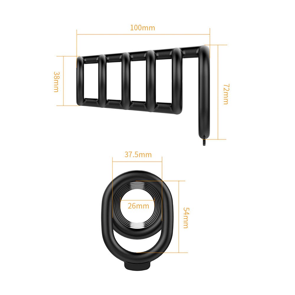 Party Up KIM Cock Cage - Black Cock Ring Cage - Mr and Mrs D's