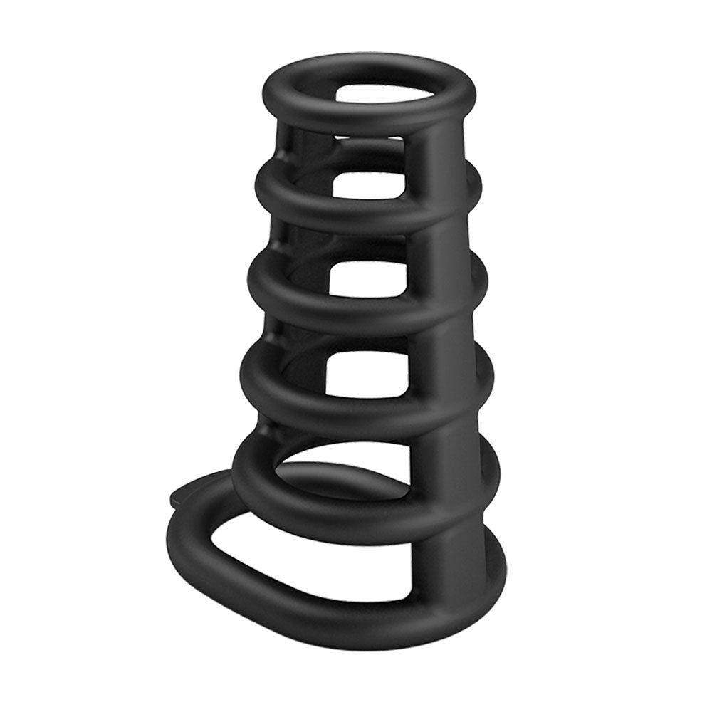 Party Up KIM Cock Cage - Black Cock Ring Cage - Mr and Mrs D's